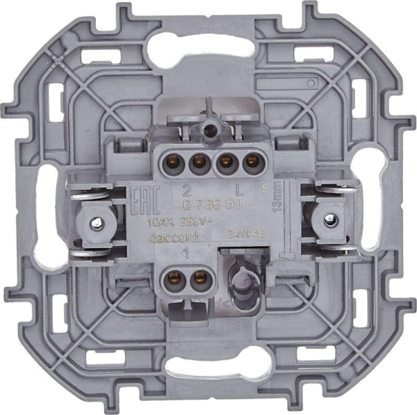 Переключатель 1-кл. Inspiria 10А IP20 250В 10AX механизм бел. IEK 673650