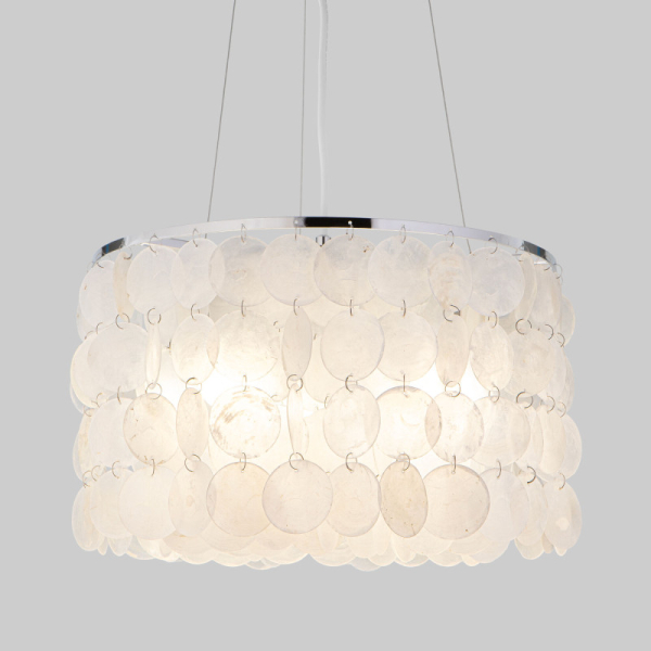 Подвесная люстра Eurosvet 60005/3 хром/перламутр