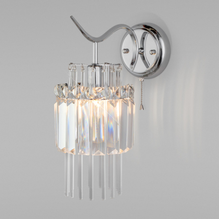 Бра Eurosvet 10119/1 хром/прозрачный хрусталь Strotskis