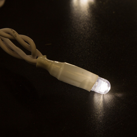 Гирлянда светодиодная Нить 10м 100 LED ТЕПЛЫЙ БЕЛЫЙ IP65 белый ПВХ постоянное свечение 24В соединяется NEON-NIGHT нужен транс-ор 531-100/531-311/531-312