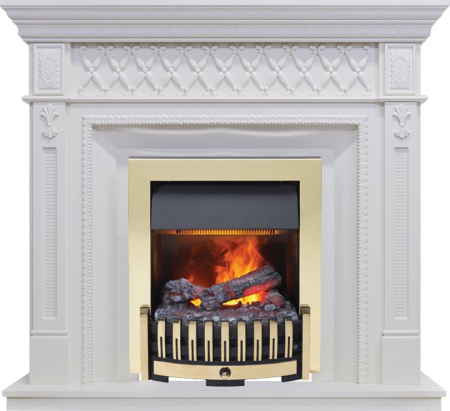 Dimplex Каминокомплект Alexandria - Белый дуб с очагом Danville Brass FB2