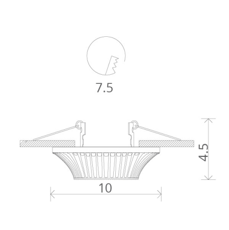 Встраиваемый светильник ARTE Lamp A5298PL-1SG