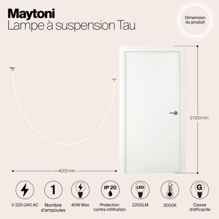 Подвесной светильник Maytoni MOD146PL-L40G3K