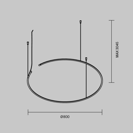 Шинопровод Maytoni Technical TRX233-RH-D800-B