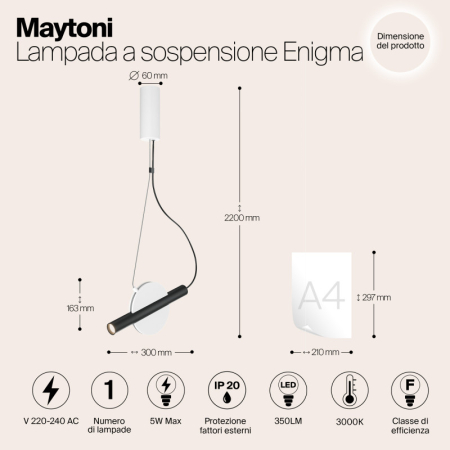 Подвесной светильник Maytoni MOD150PL-L5W3K