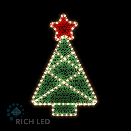 Световая елка мини, 570*350 мм, 24В