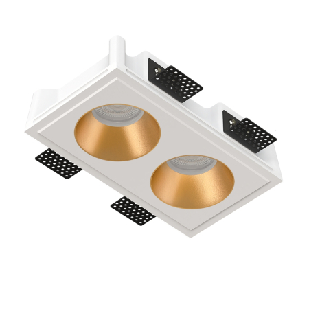 QUASAR 80 DUO BRASS Встраиваемый потолочный гипсовый светильник