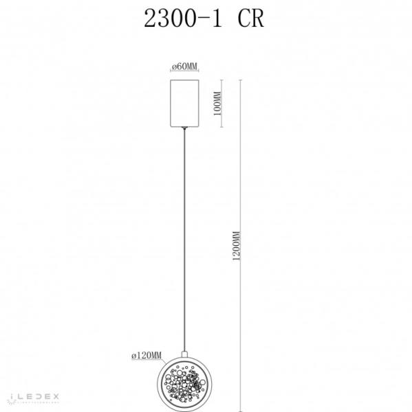 Подвесной светильник iLedex 2300-1 CR