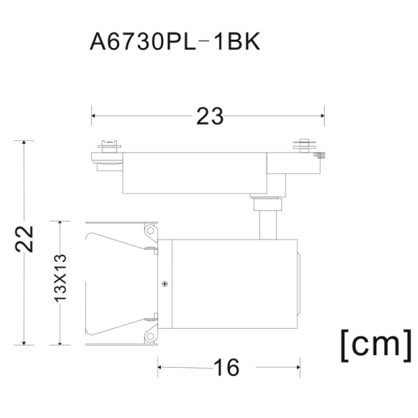 Светильник на шине ARTE Lamp A6730PL-1BK