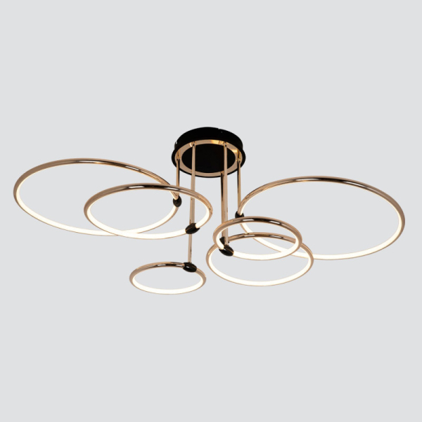 Накладная люстра LED4U L3301-6 GD-BK