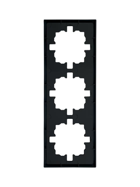 Рамка 3-мест. горизонт. ZIMA черн. бархат LEZARD 704-4200-148
