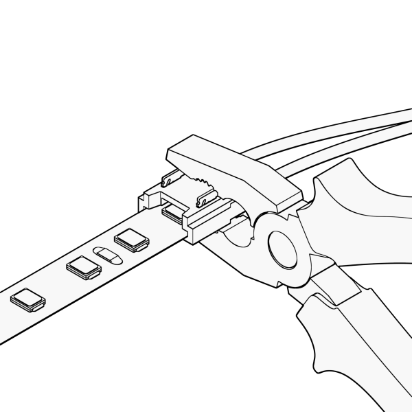 Коннектор прокалывающий 2pin (5мм) с проводом Jack "мама" для подключения светодиодной ленты 8мм 1шт