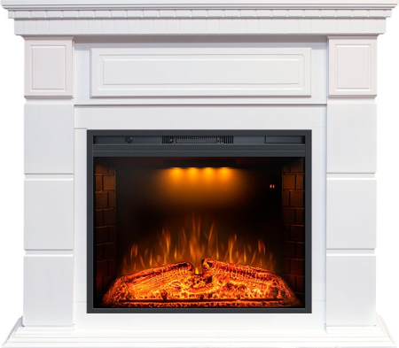 Royal Flame Каминокомплект Portland - Белый с очагом Emerald 28