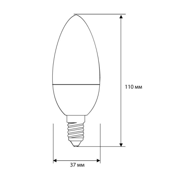 Лампа светодиодная LED12-C35/845/E14 12Вт 220В Camelion 13689