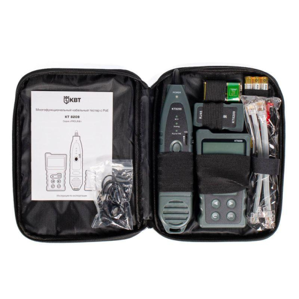 Тестер кабельный с PoE KT 8209 PROLINE КВТ 86208