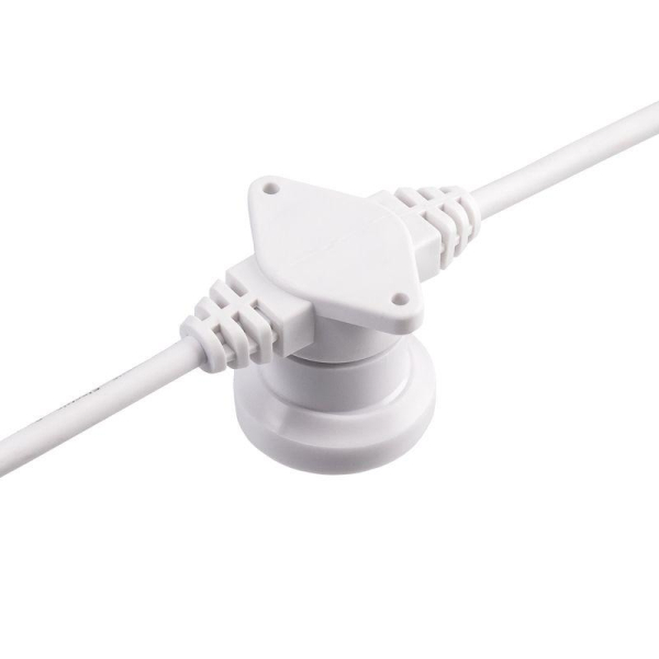 Гирлянда Белт-Лайт 2 жилы, 50м, шаг 40см, 125 патронов E27, IP65, белый круглый провод ПВХ NEON-NIGHT