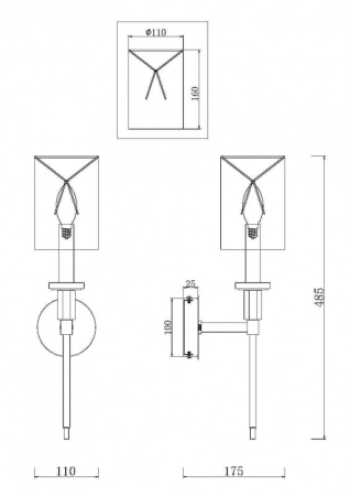 Бра Maytoni MOD148WL-01CH