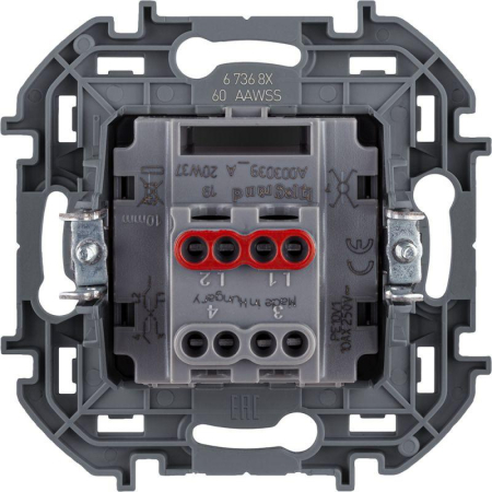 Переключатель перекрестный 1-кл. Inspiria 10А IP20 250В 10AX винтов. клеммы механизм антрацит Leg 673683