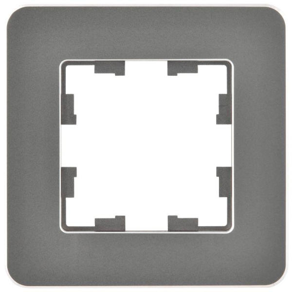 Рамка 1-м BRITE РУ-1-1-Бр метал. титан RE IEK BR-M12-M-01-K48