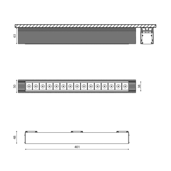 Светильник на шине SWG pro SY-601223-BL-25-NW