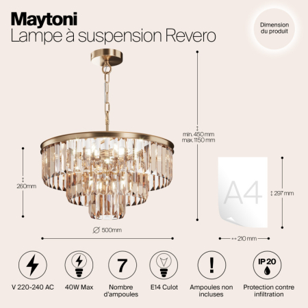 Каскадная люстра Maytoni MOD085PL-07BS