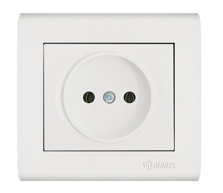 Розетка Manolya без заземл. бел. Makel 41001022
