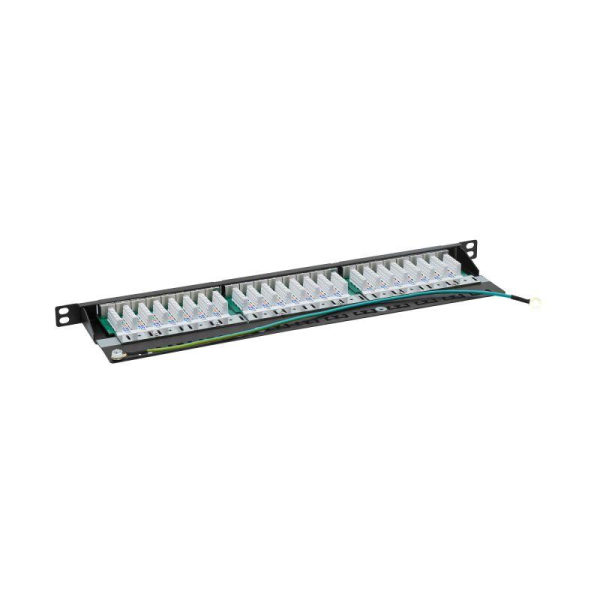 Патч-панель 19дюйм 0.5 U CAT6 24 порта RJ45 экранир. DKC RN6PPF2405