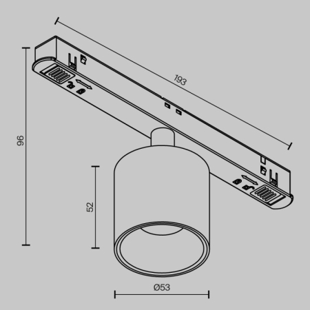 Светильник на шине Maytoni Technical TR132-4-7W-DS-B