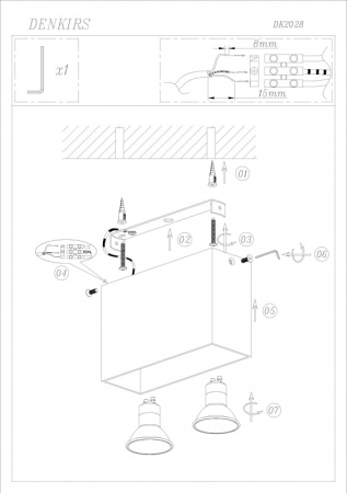 Накладной светильник Denkirs DK2028-YE