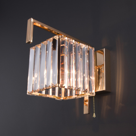 Бра Eurosvet 10117/1 золото/прозрачный хрусталь Strotskis