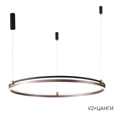 Crystal Lux Люстра Crystal Lux FERNANDO SP88W LED COFFEE/BLACK