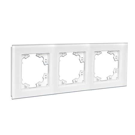Рамка 3-м Афина стеклянная бел. UNIVersal 2244