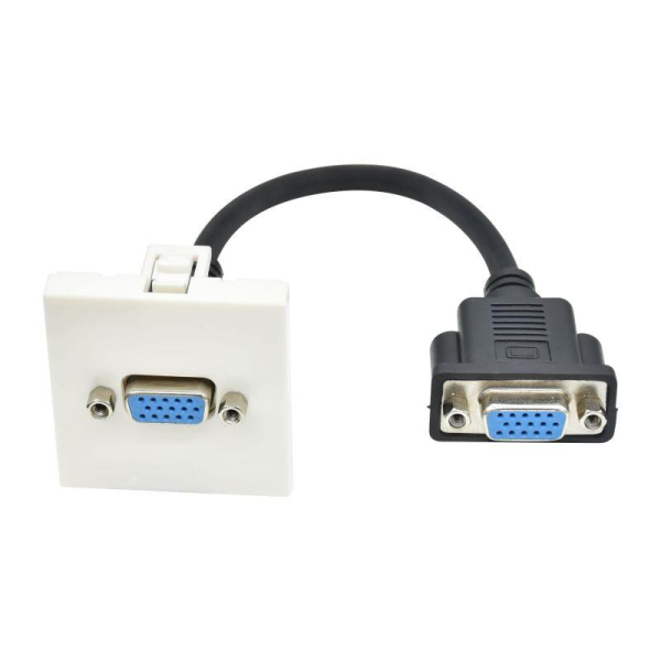Розетка 1мод. VGA M/M РКМ-10-20-П бел. PRIMER IEK PR-KK40D-RV-0-1-K01