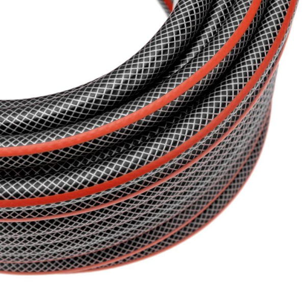 Шланг поливочный ПВХ 3-х слойный армированный 1/2" 25м Стандарт ЧЕТЫРЕ СЕЗОНА