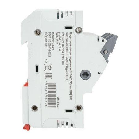 Предохранитель-разъединитель DF 14х51 3п (тип ПВЦ) EKF df143-e