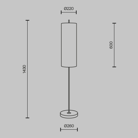 Торшер Maytoni MOD437FL-01B