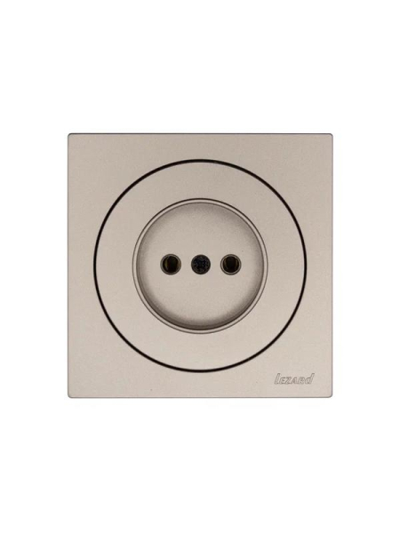 Розетка 1-м СП OSEN без заземл. ПБТ механизм титан LEZARD 743-3788-121B