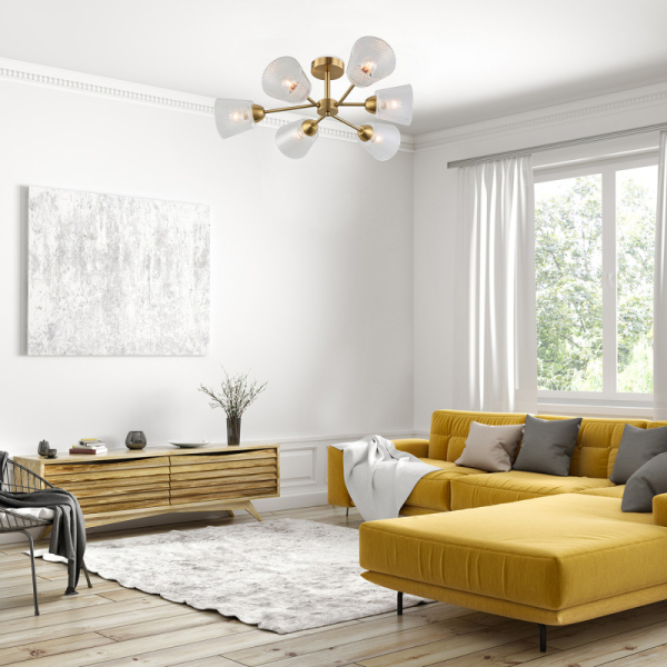 Люстра на штанге Escada 1104/6P Brass