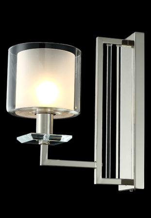Crystal Lux Бра Crystal Lux NICOLAS AP1 NICKEL/WHITE