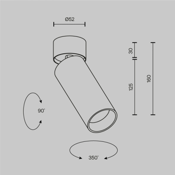 Спот Maytoni Technical C055CL-L12W3K-SS-B