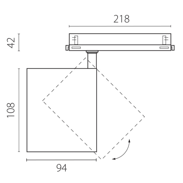Светильник на шине Lightstar A5437DALI