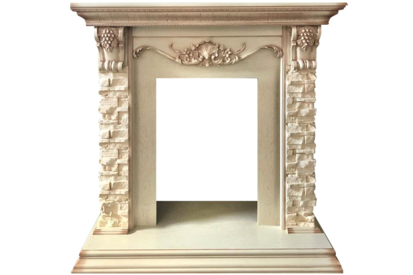 Royal Flame Каминокомплект Adriana - Cлоновая кость с очагом Majestic FX M Brass