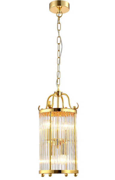 Подвесной светильник Crystal Lux TADEO SP4 D200 GOLD/TRANSPARENTE