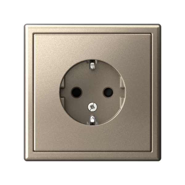 Розетка ArtGallery 16А с заземл. защ. шторки механизм шампань SE GAL000545
