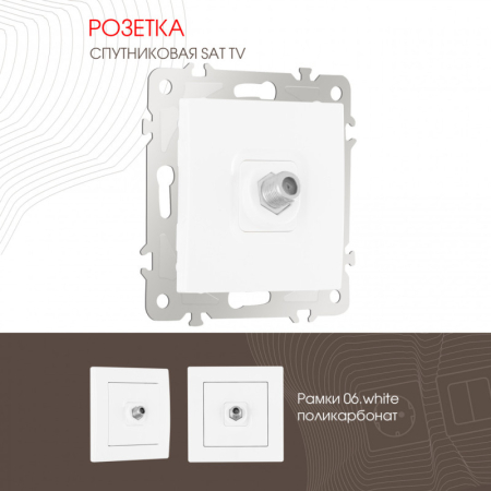 Розетка Arte Milano 206.42-1.white