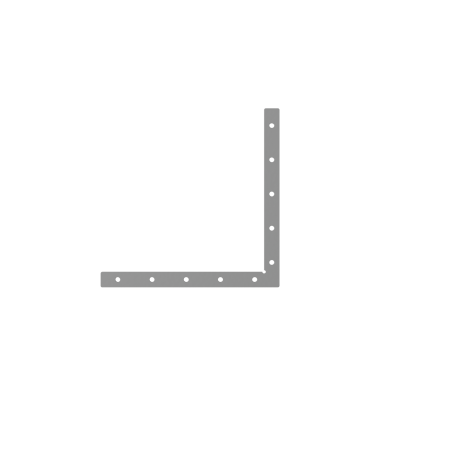 Соединитель L, оцинк 08пс 2,5мм С покрытием
