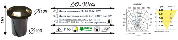 Тротуарный светильник LD-Lighting LD-W114
