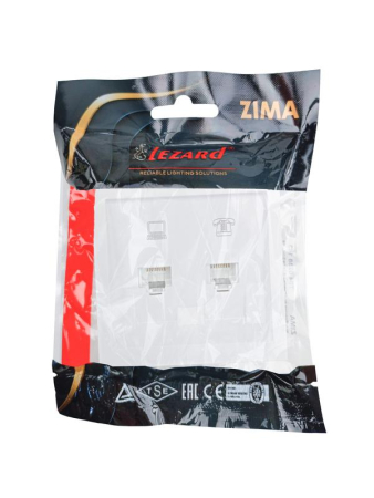 Розетка компьютер+телефон СП ZIMA бел. LEZARD 704-0288-143