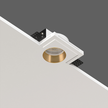 QUASAR 55 FLAT BRASS Встраиваемый потолочный гипсовый светильник