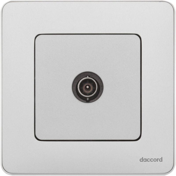 Розетка телевизионная проходная TV Inspiria 14дБ 5-862мГц механизм алюм. IEK 673862